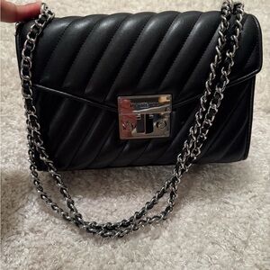 *NEW* Michael Kors Black Quilted Shoulder Bag with Chain Strap